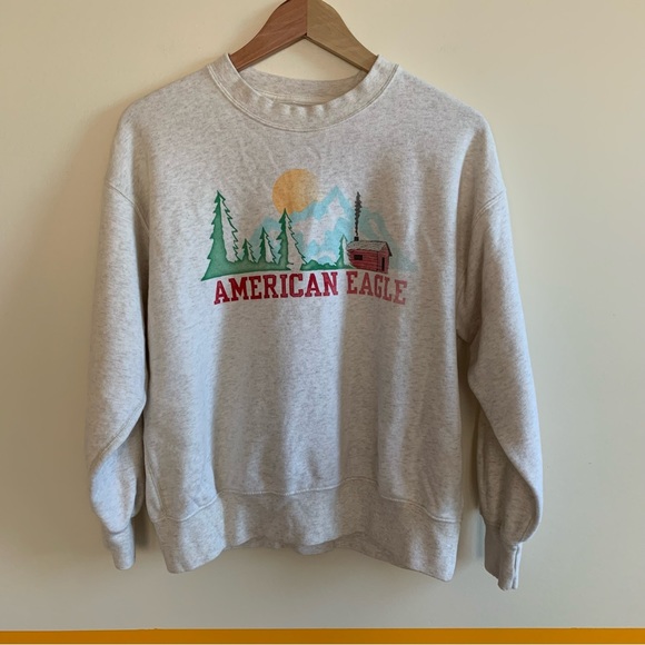 American Eagle graphic crew neck . 🌲 - Picture 3 of 5